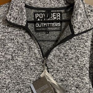 Powder River Outfitters Men's Zip-Up Sweater - Black and Gray